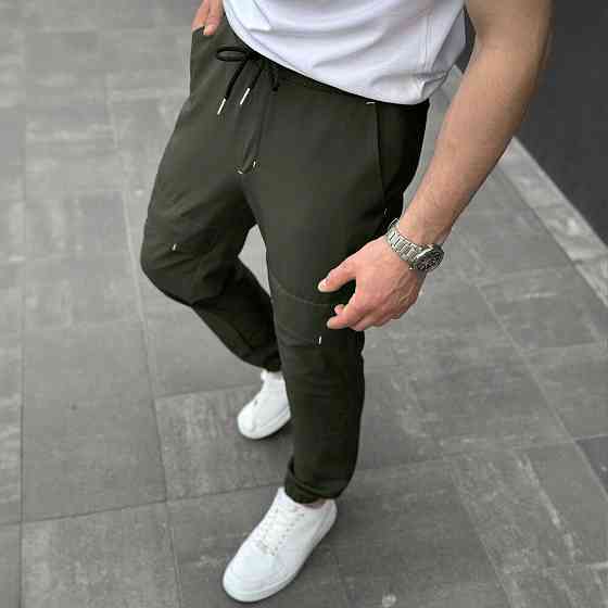 Чоловічі штани джогери з кишенями хакі Pobedov Vershyna Київ