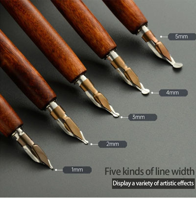 Ручки для каліграфії набір 5 шт Київ - фото 3