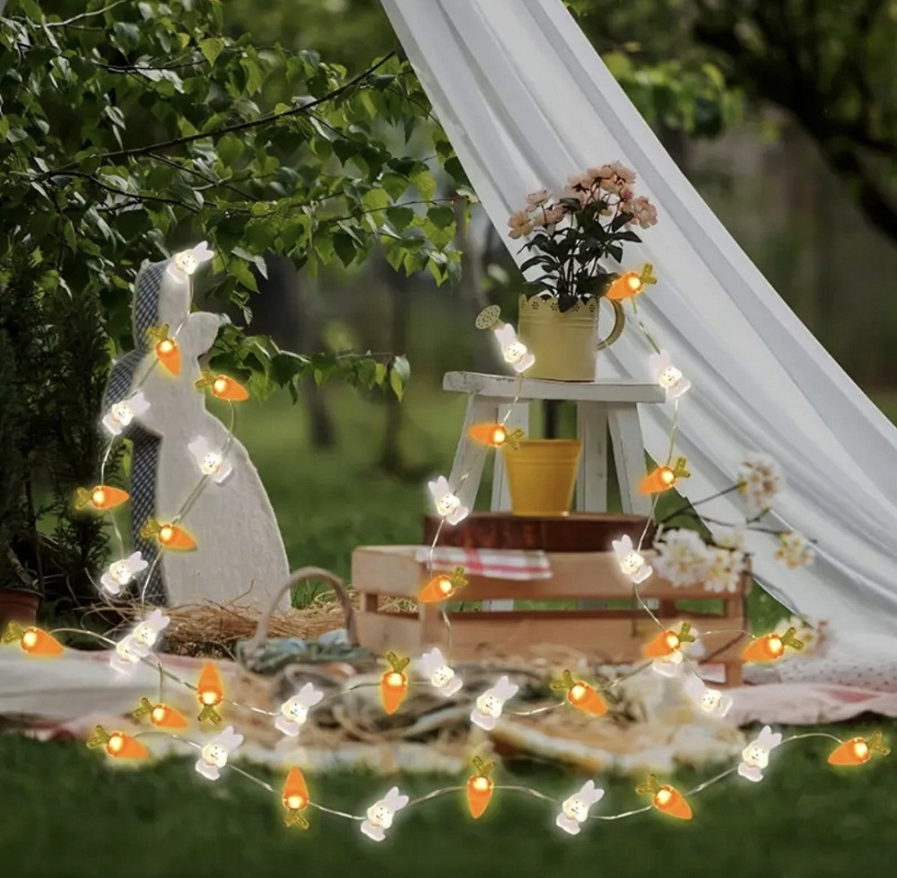 Гірлянда "Зайчики і морквинки" 1 м 10 led Сміла - фото 4