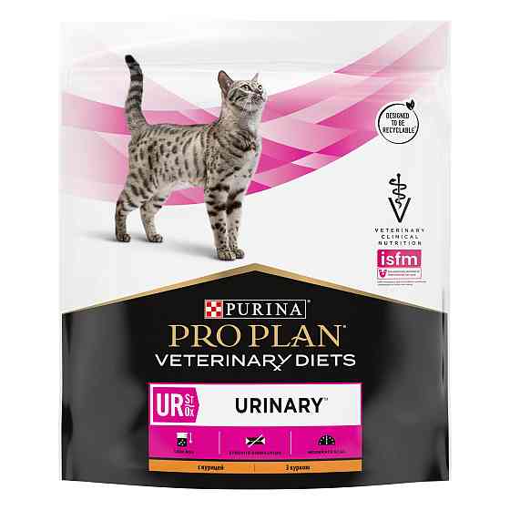 Сухой диетический корм PRO PLAN VETERINARY DIETS UR Urinary для взрослых кошек для растворения и снижения образования струвитных камней, с курицей, 35 Киев