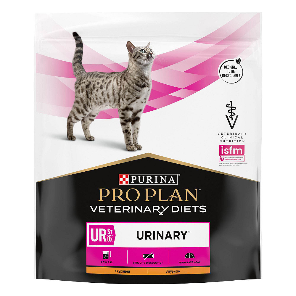 Сухий дієтичний корм PRO PLAN VETERINARY DIETS UR Urinary для дорослих котів для розчинення та зниження утворення струвітних каменів, з куркою, 350 г Київ - фото 1