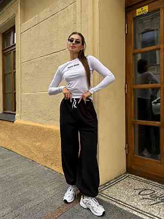 Жіночі стильні теплі штани оверсайз з лампасами фліс,, polar’’ Одеса