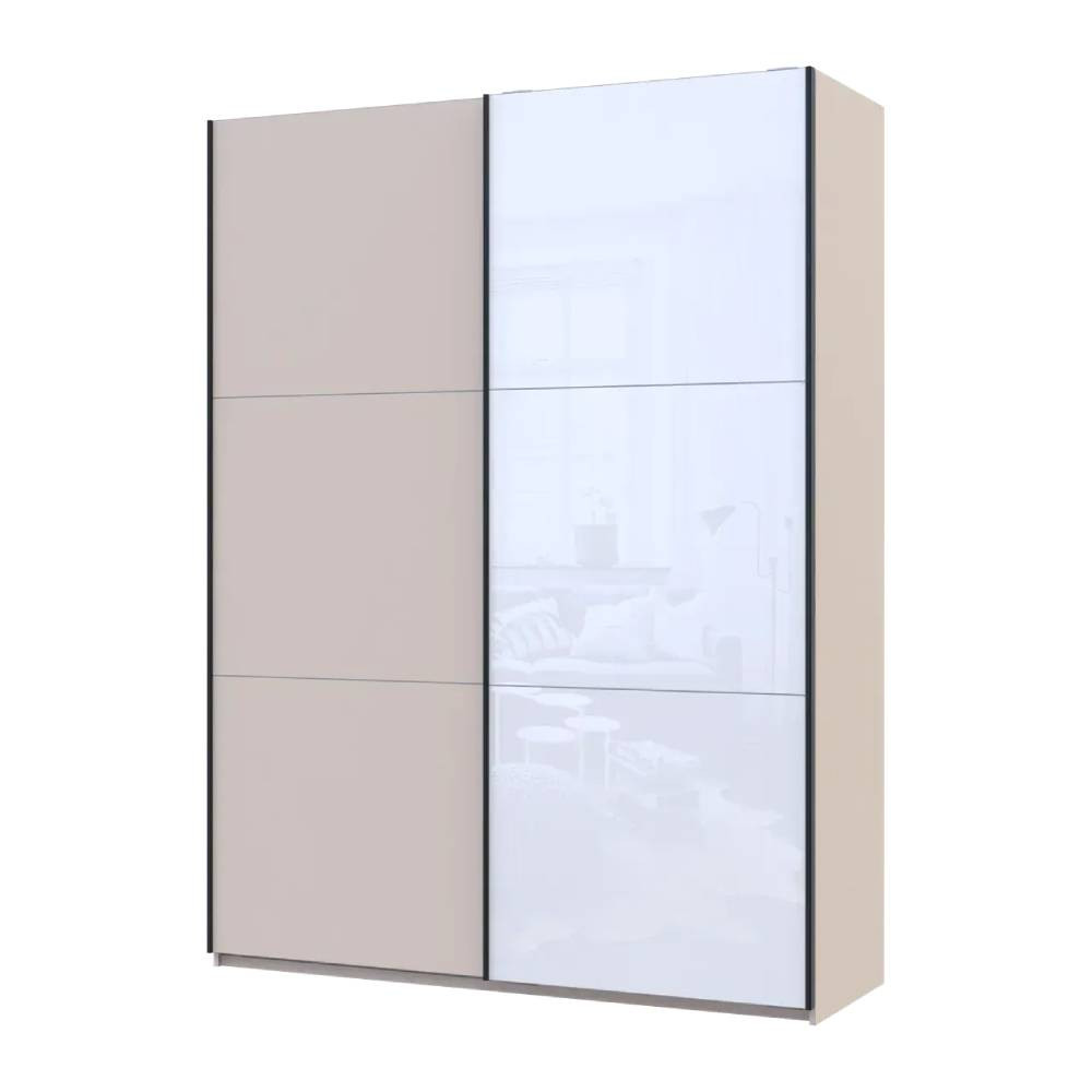 Шкаф купе Doros G-Caiser Кашемир/Белый 1 ДСП/1 стекло 3 части 180х60х240 (42005322) (DRS-012236) Львов - изображение 4