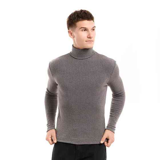 Гольф чоловічий теплий водолазка під горло з підворотом темно-сірий осінь зима Pobedov Prestige 2XL Одеса