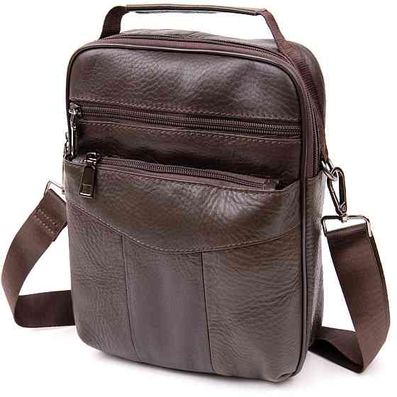 Мессенджер чоловічий вертикальний Коричневий (Vintage) Київ