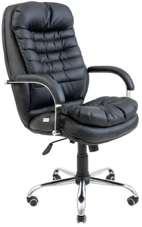Офісне Крісло Керівника Richman Valencia Fly 2230 Хром М2 AnyFix Чорний Київ