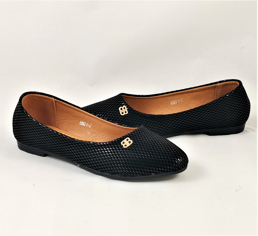 Жіночі Балетки Чорні Мокасини Туфлі (розміри: 36,37,38,39,40,41) — 01-2 Дніпро - фото 2