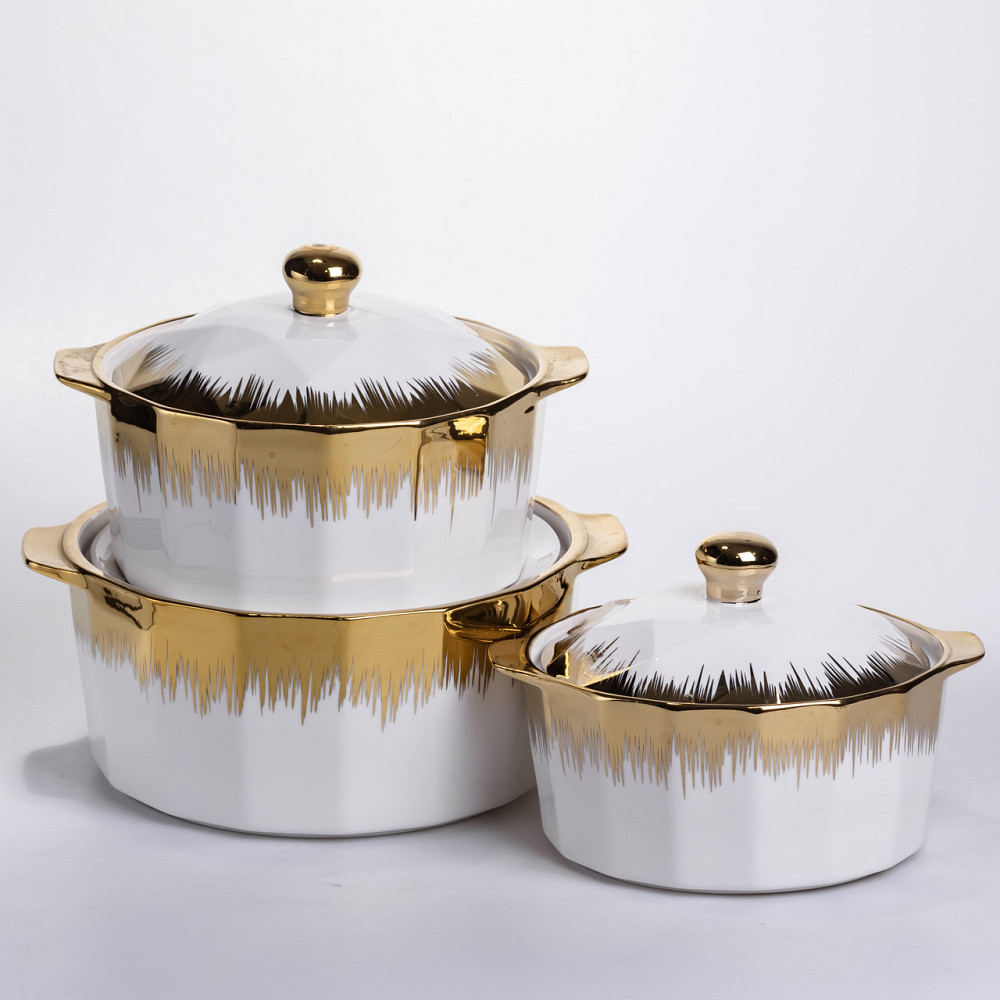 Фарфоровые супницы с крышками и ручками, 3 шт. Киев - изображение 2