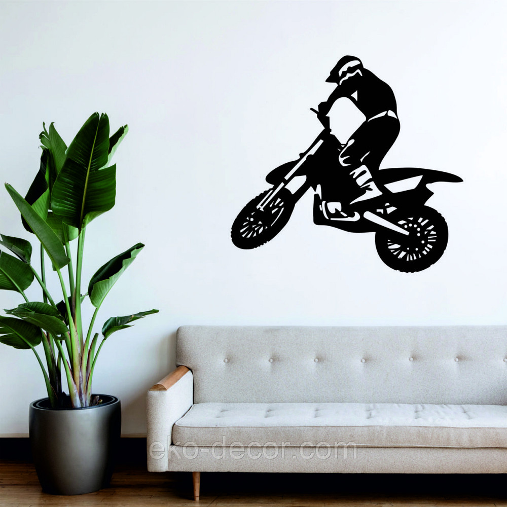 Декоративное настенное Панно «Мотоцыкл» Декор на стену 70*64 см, Черный Киев - изображение 4