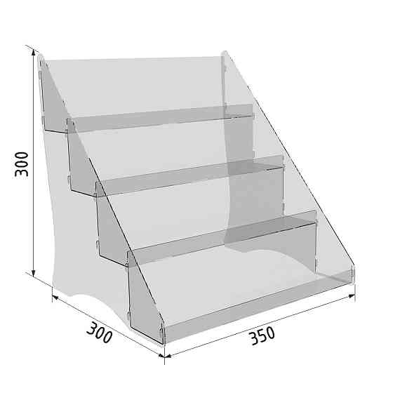 Товарная горка EKOSTAR на 4 полки 300х300х350 Киев