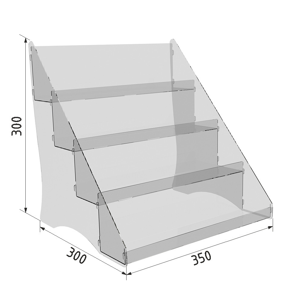 Товарная горка EKOSTAR на 4 полки 300х300х350 Киев - изображение 3