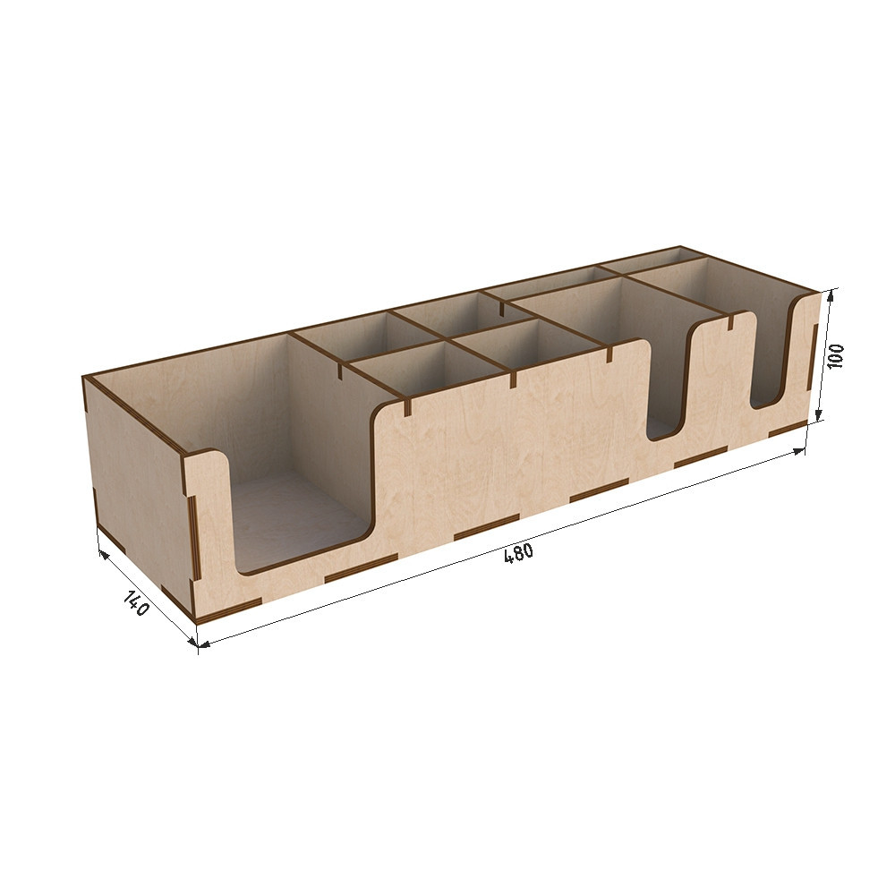 Органайзер EKOSTAR дерев'яний 48х14 см Киев - изображение 3