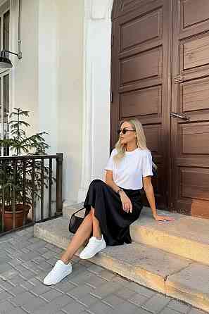 Жіноча спідниця атласна Чорний 46/48 Харків