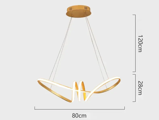 Светодиодная люстра Атмосфера PJ815 75см (Золотистая) Винница