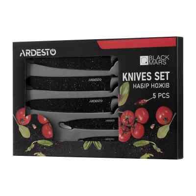 Набір ножів Ardesto Black Mars 5 шт Black (AR2105BR) Вінниця