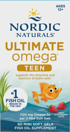 Омега для подростков Nordic Naturals Ultimate Omega 2X Teen 60 мини гел капс клубника Киев