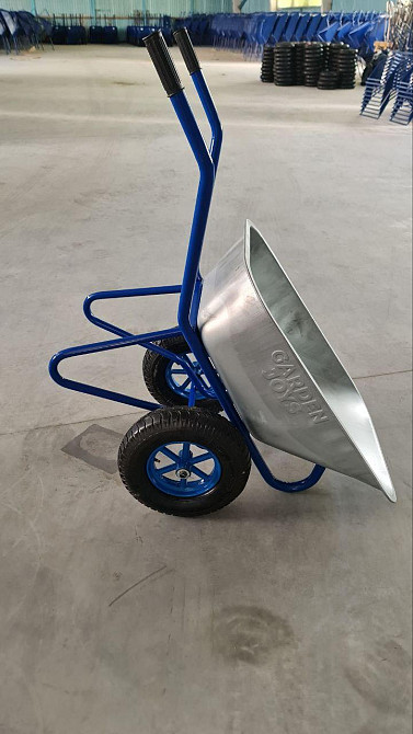 Тачка строительная Garden joys Т2КП-200 Синяя Тележка строительная Тачка двухколесная Тачка садовая Белая Церковь - изображение 3