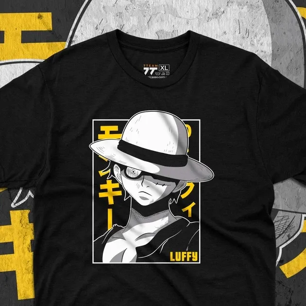 Футболка чоловіча з  принтом Ван Пис Luffy Black Розмір 48 Anime0191 Дніпро - фото 5