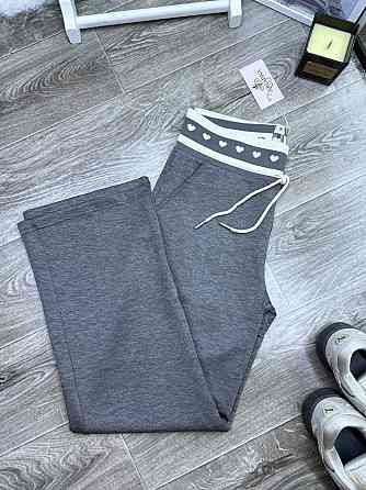 Женские повседневные брюки свободного кроя с нашивкой на талии трикотаж Modal Графит, 46 Одесса