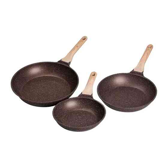 MGC Набір сковорідок із 3 предметів із товстим дном з алюмінію MGC кавовий HP-4-410CO Коломия
