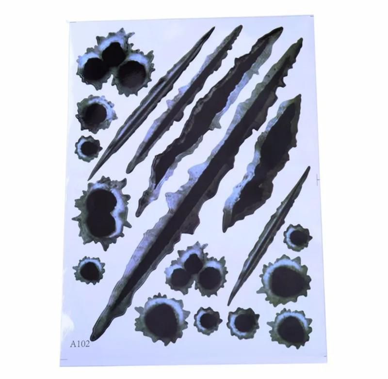 Наклейки 3D Кулі та Подряпини для авто, комплект 18 шт Київ - фото 10