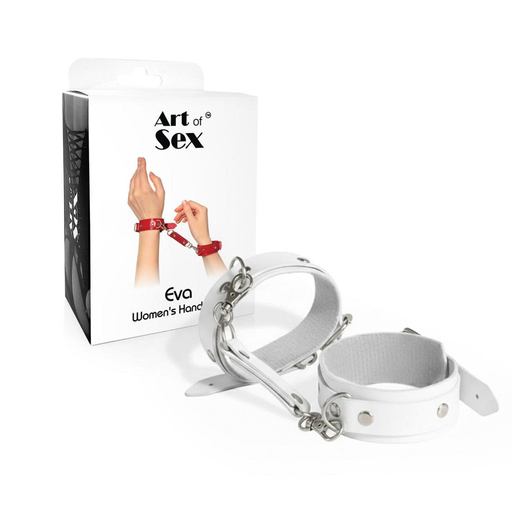 Наручники із екошкіри Art of Sex - Eva, колір білий Sex Aura Київ - фото 2