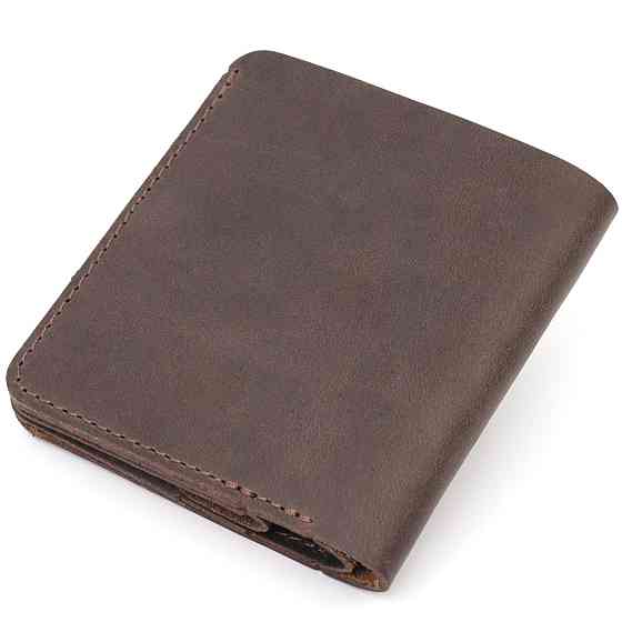 Винтажное кожаное портмоне Shvigel 16601 Коричневый Киев