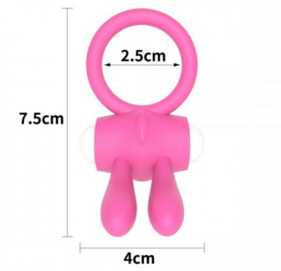 Ерекційне віброкольцо Power Clit Cockring, Pink Sex Aura Київ