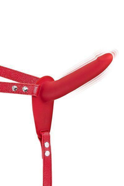 Страпон с вибрацией Fetish Tentation Vibrating Strap-On with Dildo Red Sex Aura Киев - изображение 2