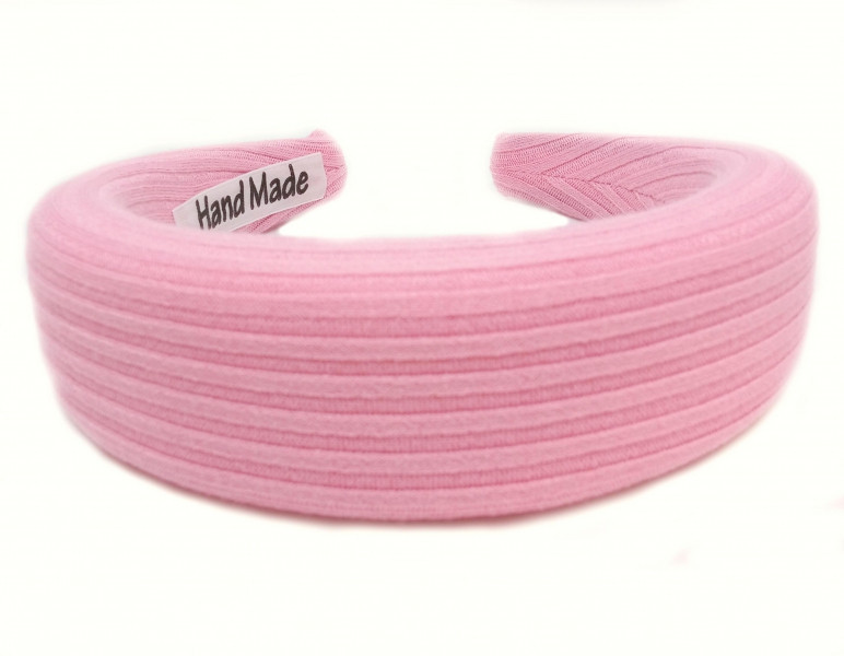 Обруч для волос розовый трикотажный Киев - изображение 1