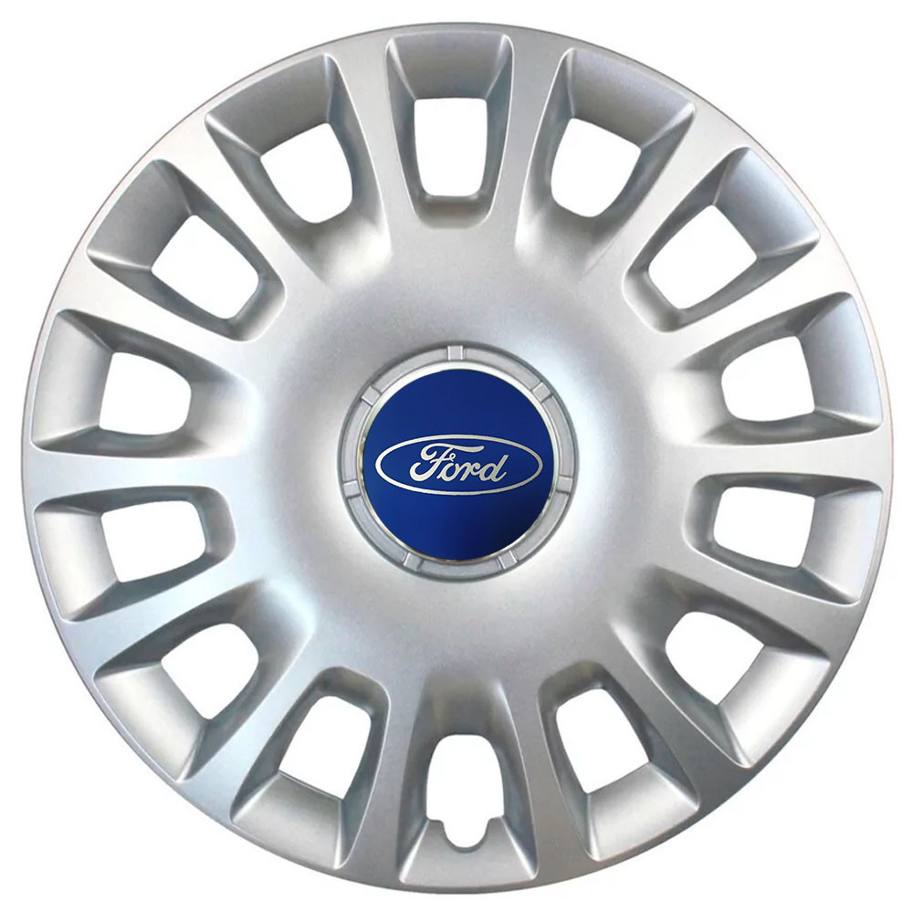 Автомобільні модельні ковпаки R14 Ford 214 4шт, SJS, сріблясті Київ - фото 1