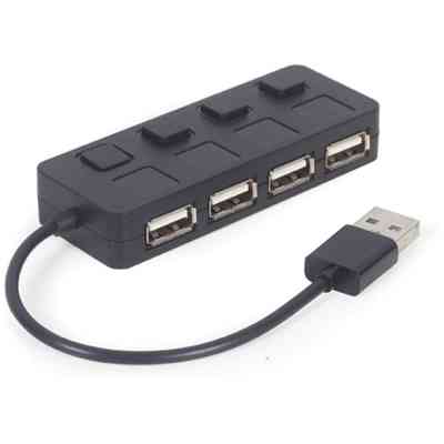 Концентратор Gembird USB 2.0 4 ports switch black (UHB-U2P4-05) Винница