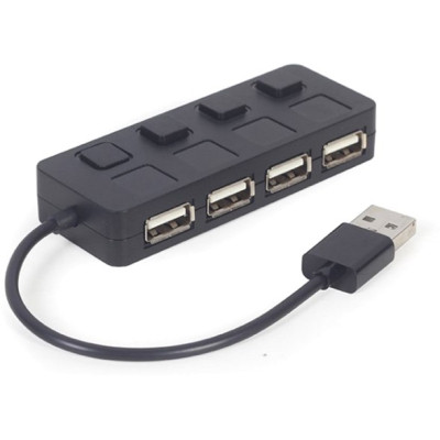 Концентратор Gembird USB 2.0 4 ports switch black (UHB-U2P4-05) Винница - изображение 1