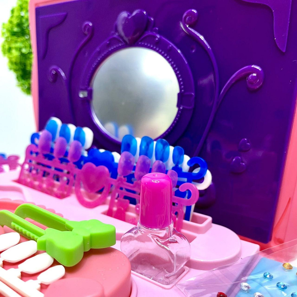 Набір дитячий для манікюру накладні нігті наклейки Рожевий (KL 7523) Чернігів - фото 4