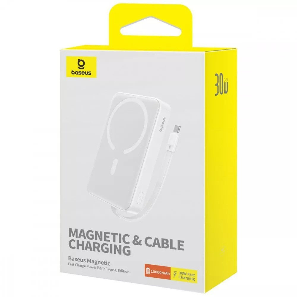 Універсальна мобільна батарея Baseus Magnetic Mini 10000 mAh, 30 W White (P1002210B223-00) ( 15951 ) Харків - фото 6
