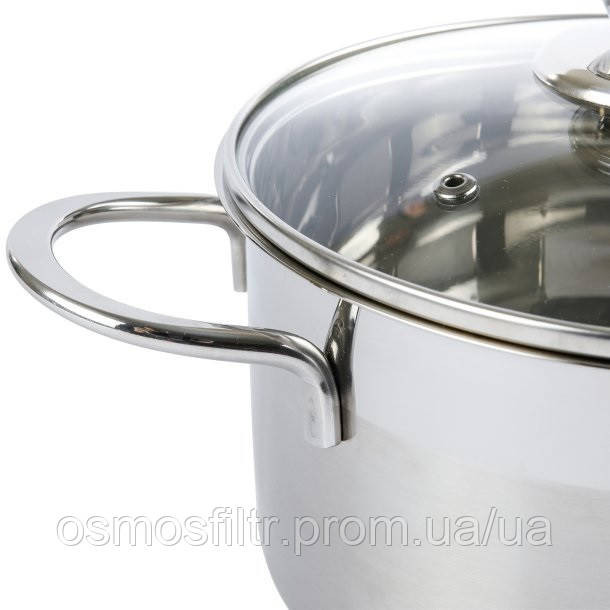 Кастрюля Axentia Brilliant Ø 20см 3.4 л со стеклянной крышкой нерж сталь Н 11 см (135941) Киев - изображение 7
