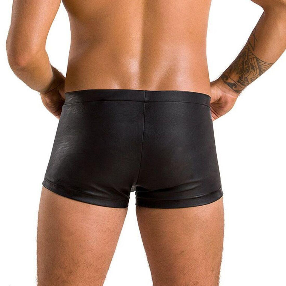 Мужские кожаные боксеры с клапаном Passion 050 SHORT PATRICK L/XL Black Sex Aura Киев - изображение 2