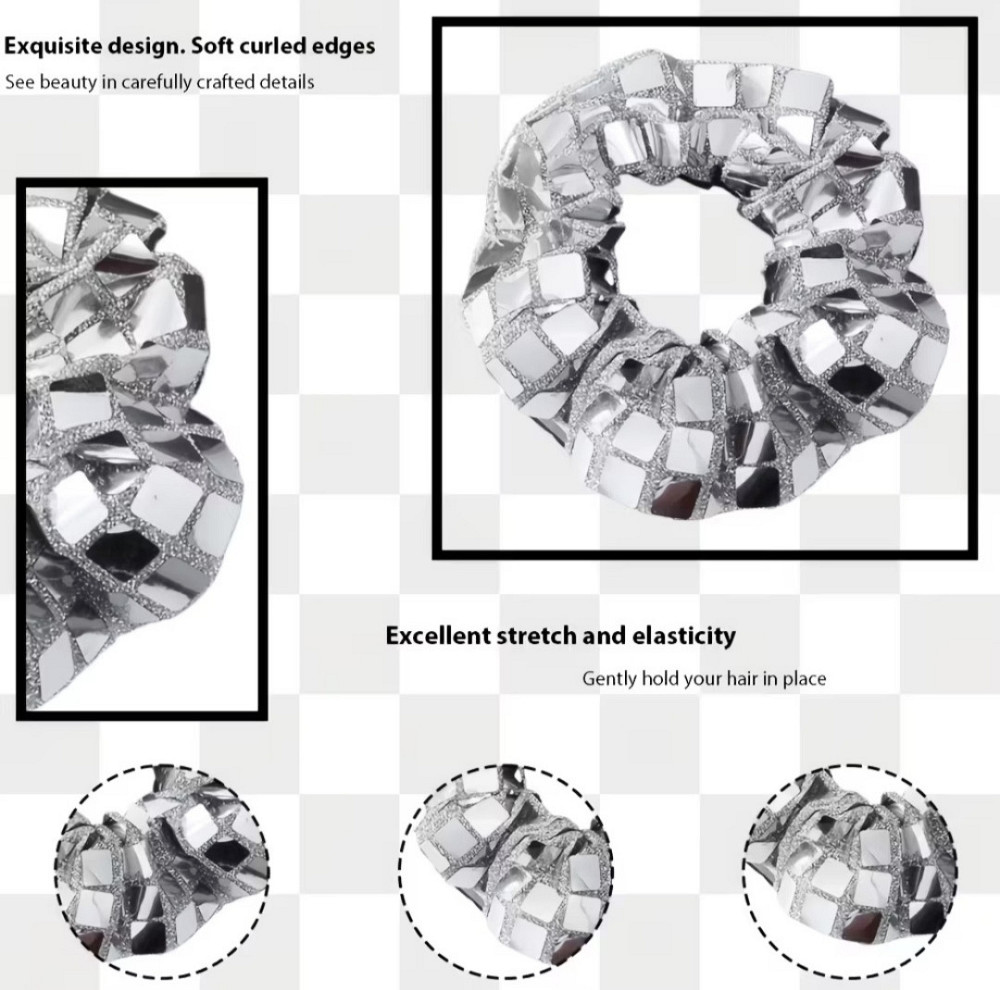 Гумка для волосся срібляста Смела - изображение 2
