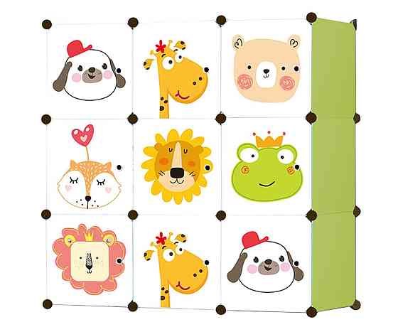 Модульна шафа-органайзер Leobert Kids для дитячих іграшок зелений Київ