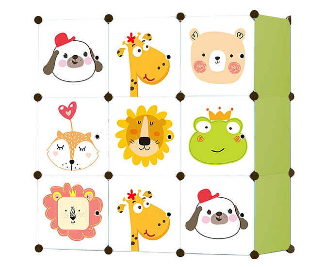 Модульна шафа-органайзер Leobert Kids для дитячих іграшок зелений Київ - фото 1