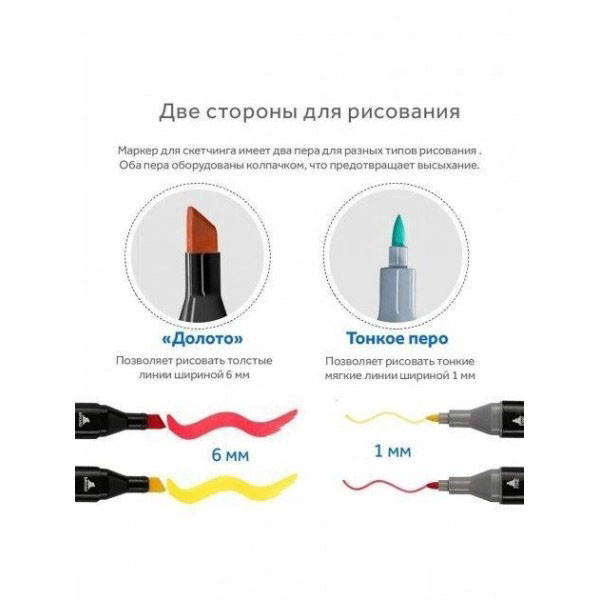 Художественные маркеры для скетчей 120 шт, Двусторонние спиртовые маркеры для рисования SM-37 Ивано-Франковск - изображение 4