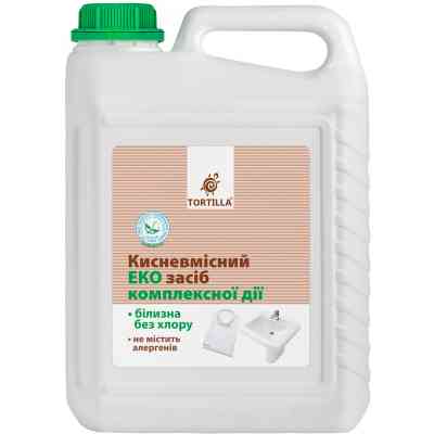 Відбілювач Tortilla Кисневмісний Еко засіб комплексної дії Білизна без хлору 5 л (4823015913310) Вінниця