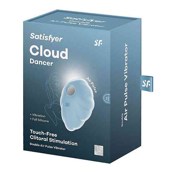 Вакуумний стимулятор з вібрацією Satisfyer Cloud Dancer Blue Sex Aura Київ