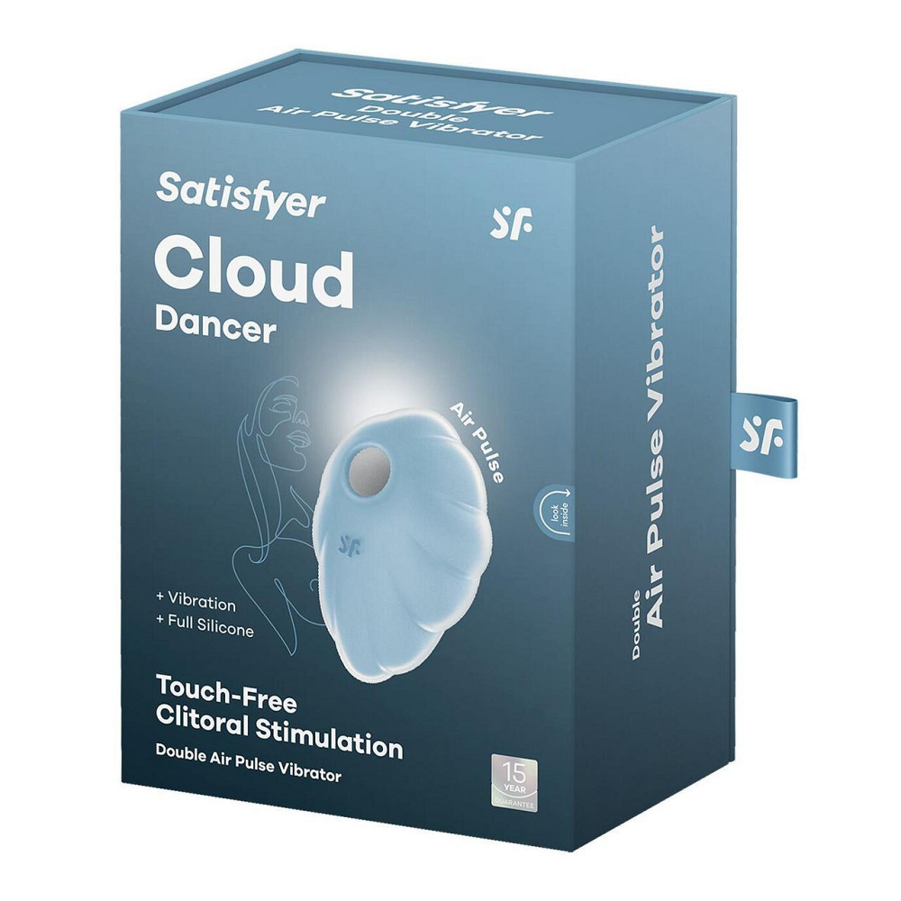 Вакуумний стимулятор з вібрацією Satisfyer Cloud Dancer Blue Sex Aura Київ - фото 6