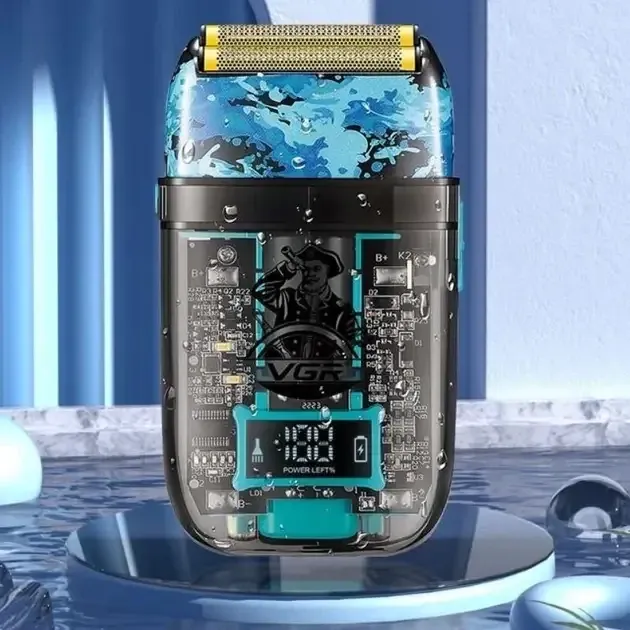 Електробритва-шейвер VGR V-352 з титановими сітками, акумулятором 120 хв та USB Type-C зарядкою Одеса - фото 9