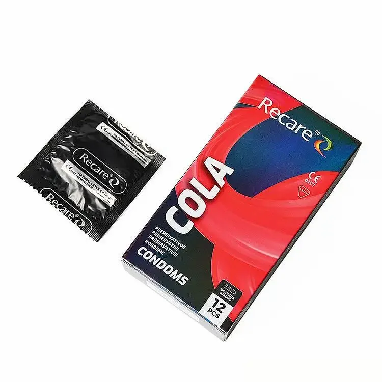 Презервативи Holographic Recare Cola Dotted&Ribbed Condoms 12шт, з пухирцями і ребрами, аромат: Кола Львів - фото 3