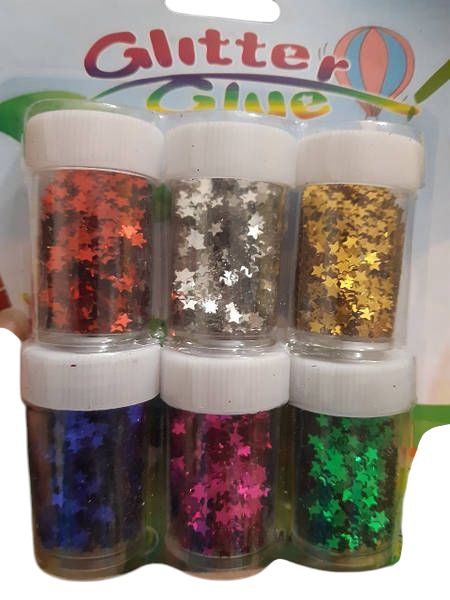 Конфетти звездочки набор 6 штук 2 мм разноцветный Киев - изображение 1