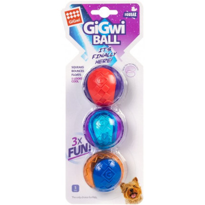 Игрушка для собак GiGwi Ball Три мяча с пищалкой 5 см (2323) Винница - изображение 2