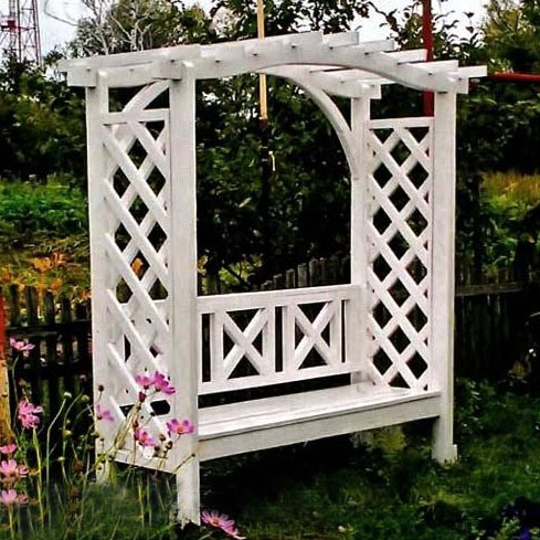 Пергола со скамейкой 