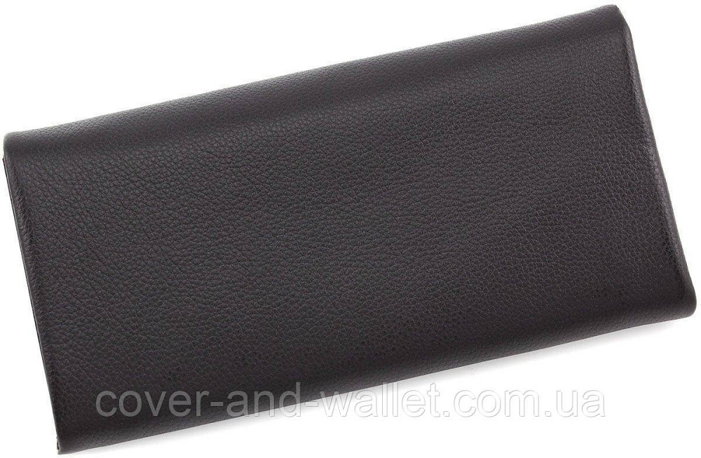Модный женский длинный кожаный кошелек черного цвета ST Leather 269 Киев - изображение 5